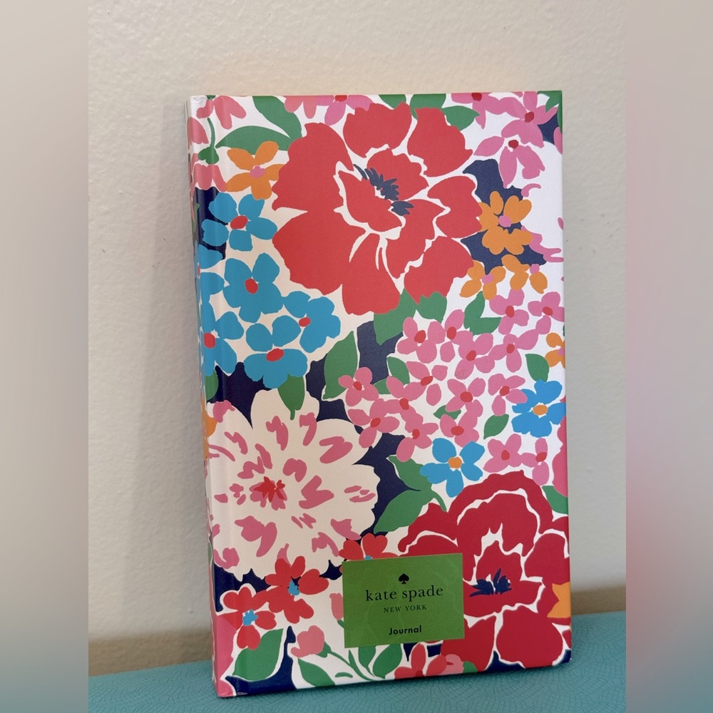 KATE SPADE Floral Journal Sunset Blooms Lined Pages Ribbon Bookmark School NWT